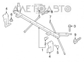 Кронштейн диффузора левый Volvo XC90 16-22