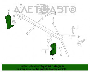 Кронштейн диффузора правый Volvo XC90 16-22 OEM