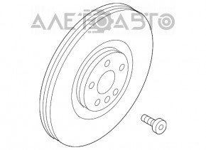 Placă de frână față stânga Volvo XC90 16-22 366mm nouă OEM originală