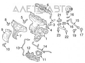 Supapa solenoidă a presiunii de vid a supapei de supraalimentare Volvo XC90 16-22