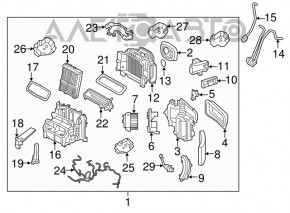 Evaporatorul de încălzire pentru Volvo XC90 16-22