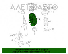 Пружина передняя правая Volvo XC90 16-22