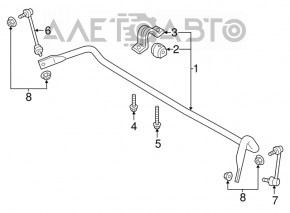 Bară stabilizatoare față dreapta Volvo XC90 16-22