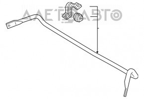 Stabilizatorul frontal Volvo XC90 16-22 T5, T6