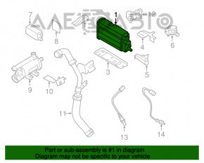 Canistra cu absorbant de carbon asamblat pentru Hyundai Sonata 11-15, tip hibrid 2