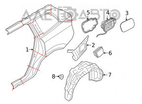 Aripa spate dreapta Volvo XC90 16-22 bej, tija