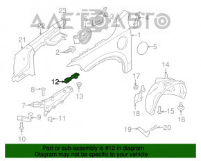 Suport aripă față dreapta inferioară Volvo XC90 16-22