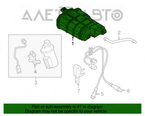 Recipientul cu absorbant de cărbune Hyundai Sonata 15-17 1.6T