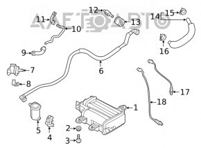 Canister cu amortizor de carbon Hyundai Santa FE 19-20 2.0, 2.4 nou original OEM