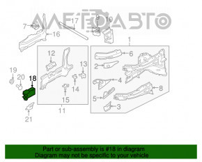 Bara de protecție a lonjeronului din față stânga Volvo XC90 16-22