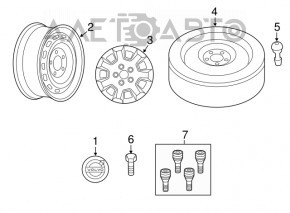 Болт колёсный d19 M14x1.5 Volvo XC90 16-22