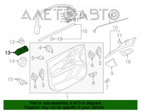 Controlul geamului electric din față, stânga, pentru Volvo XC90 16-22, cu blocare.