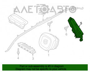 Perna de siguranță airbag pentru scaunul drept al Volvo XC90 16-22