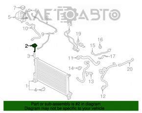 Опора радиатора верхняя левая Volvo XC90 16-22 OEM