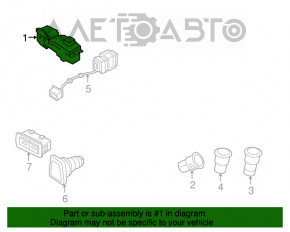 Comutator start/stop, regulator mod de conducere, buton frână de mână Volvo XC90 16-22, montare deasupra.