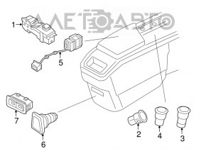 Выключатель start/stop, регулятор режима привода, кнопка ручного тормоза Volvo XC90 16-22 надлом креп