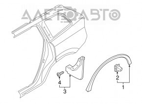 Capacul aripii spate stânga Volvo XC90 16-22