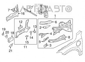 Bara de protecție din față dreapta Volvo XC90 16-22