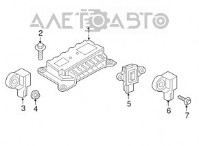 Senzor airbag dreapta spate Volvo XC90 16-22