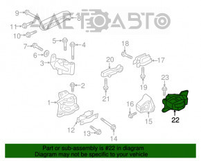 Pernele motorului stânga Volvo XC90 16-22 T5, T6