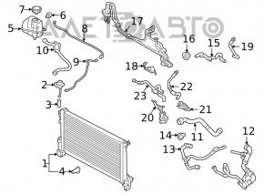 Supapa sistem de racire Volvo XC90 16-22 nou original OEM