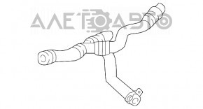 Furtunul sistemului de răcire de la conducta inferioară a Volvo XC90 16-20 T5, T6, scurt