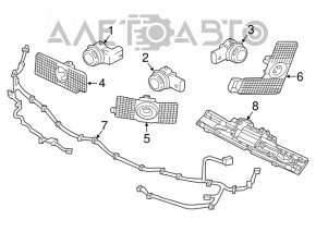 Senzori parcare spate interni Volvo XC90 16-22 nou original