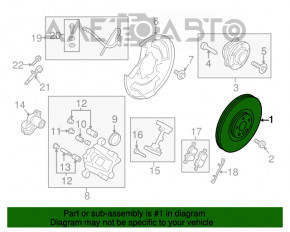 Placă de frână spate stânga Volvo XC90 16-22 320mm nouă OEM originală