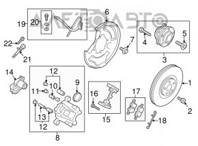 Placă de frână spate stânga Volvo XC90 16-22 320mm nouă OEM originală