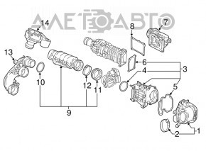 Воздуховод от компрессора Volvo XC90 16-22