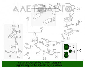 Pernele de aer din spatele stânga Volvo XC90 16-22