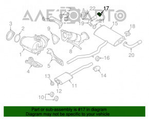 Suportul de evacuare din spate dreapta pentru Volvo XC90 16-22 AWD