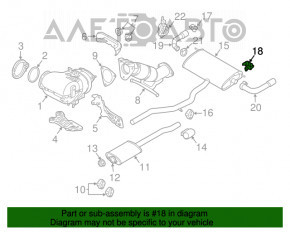 Suportul de evacuare din spate stânga pentru Volvo XC90 16-22 AWD