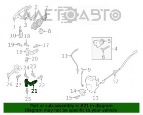 Петля двери нижняя передняя правая Volvo XC40 16-