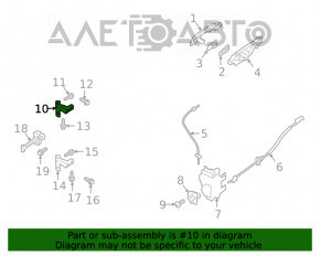 Петля двери верхняя задняя правая Volvo XC40 16- новый OEM оригинал