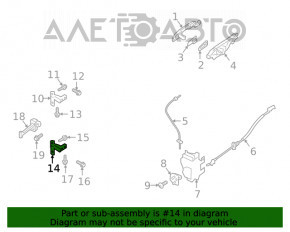 Buclele ușii din spate dreapta inferioară Volvo XC40 16- OEM nou original