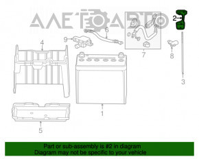 Крепление АКБ Honda Accord 13-17 тип 2, 3 части