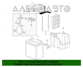 Suportul bateriei, bara superioară HONDA CRZ 11-16