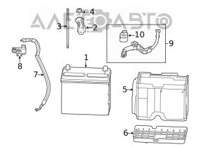 Suportul bateriei pentru Honda Accord 18-22 2.0 hibrid.