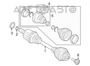 Ax cu roți față dreapta BMW X1 F48 16-19 AWD