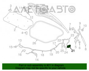 Ручка открытия капота салонная Volvo XC90 16-22 беж