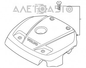 Capacul motorului Volvo XC90 16-22 se rupe