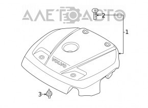 Capacul motorului Volvo XC90 16-22 se rupe