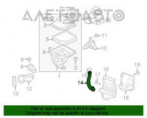 Conductă de aer către filtrul de aer Volvo XC90 16-22 tip 1