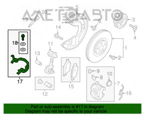 Furtun de frână față stânga Volvo XC90 16-22