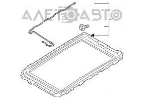 Cadru mecanism trapă Volvo XC90 16-22 nou original OEM