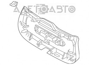 Capacul portbagajului inferior al usii Volvo XC90 16-22 cu deschidere electrică, negru, zgârieturi.