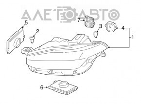 Фара передняя левая в сборе Volvo XC90 16-18 LED, царапины