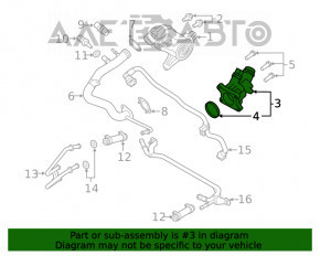 Corpul termostatului Volvo XC90 16-17 nou OEM original