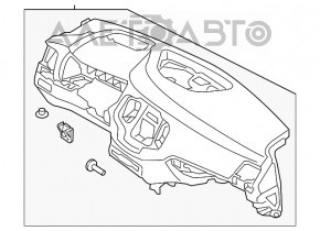 Торпедо передняя панель без AIRBAG Volvo XC90 16-22 с дисплеем предупреждающим беж